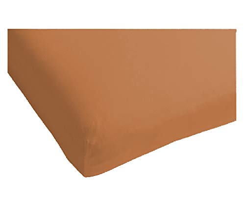 Heckett & Lane Baumwoll Perkal Spannlaken für Boxspring Topper 200 x 200 cm bis 12 cm I Terra Braun Heckett & Lane Baumwoll Perkal Spannlaken für Boxspring Topper 200 x 200 cm bis 12 cm I Terra Braun von NHL
