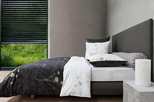 HnL Velvet Touch Bettwäsche Rocca in schwarz weiß in 155x220 + 80x80 cm von NHL