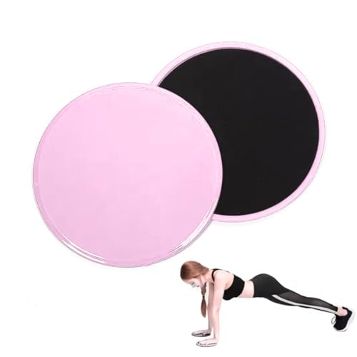 NHPY 1 Paar Sliders Fitness,Exercise Slider,Gleitscheiben Fitness Core Sliders Doppelseitige Gleitscheiben Gym Gliding Discs Gleitende Scheiben Gym Home Fitness Equipment(Rosa) von NHPY