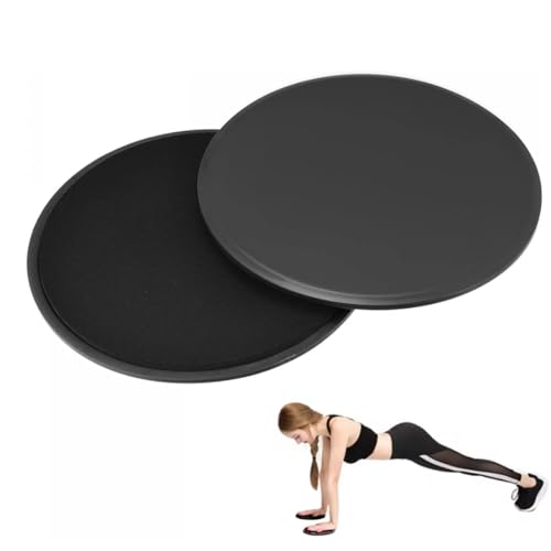 NHPY 1 Paar Sliders Fitness,Exercise Slider,Gleitscheiben Fitness Core Sliders Doppelseitige Gleitscheiben Gym Gliding Discs Gleitende Scheiben Gym Home Fitness Equipment(Schwarz) von NHPY