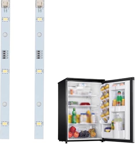 2 LED-Lichtleiste für Rongsheng/Hisense Kühlschrank E349766 MDDZ-162A 1629348 DC12V 2W, Ersatz-Kühlschranklampe kompatibel mit Kenwood Kühlschrank KIFF5017 KIFF5020 KIFF7017 KIFF7020[Energieklasse A] von NHQZ