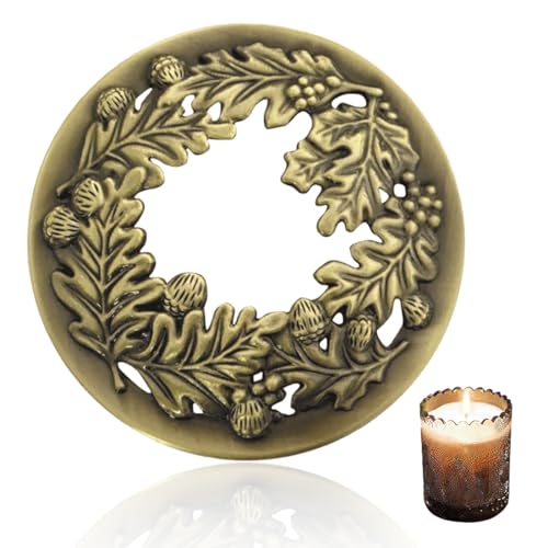 NHQ Illuma Lid Candle Kerzendeckel Aufsatz,Candle Matrix Brushed Zubehör Lampenschirm Topper,Kerzen Zubehör,Metall,Helfen Sie Der Kerze Gleichmäßig Zu Schmelzen,lampenschirm weihnachten von NHQZ
