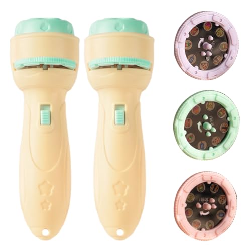 NHQZ 2 Stück Kinder Projektion Taschenlampen, Kinder Taschenlampe Müdchen Projektor mit 104 Tiermustern, Projektion Taschenlampe für Kinder für 2-8 Jahre alte Jungen und M채dchen. von NHQZ