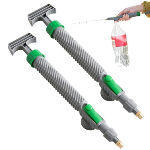 NHQZ 2 Stück Spraydosenhalter,Grip Spray,Sprühdosen Handgriff Universal,Spraydosen Handgriff,Aufsatz für Sprühdose,Geeignet Gießen von Gemüse, Sprühen von Medikamenten, Autowaschen,Werkzeug,Grau von NHQZ