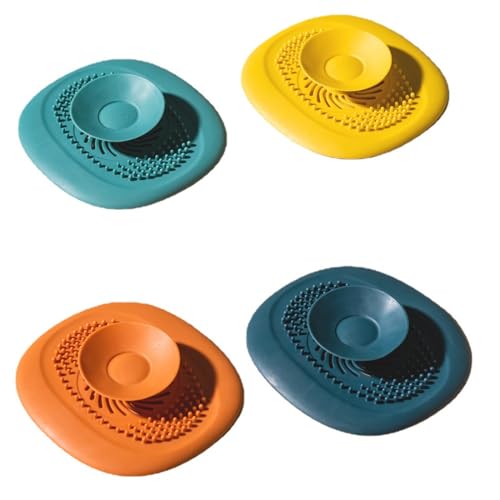 NHQZ 4 Stück Abflusssieb Silikon Universal Abflusssieb Silikon Duschabfluss-Filter Abfluss Haarfänger Abflussgitter für Badzimmer Badewanne Küche Waschbecken NHQZ 4 Stück Abflusssieb Silikon Universal Abflusssieb Silikon Duschabfluss-Filter Abfluss Haarfänger Abflussgitter für Badzimmer Badewanne Küche Waschbecken von NHQZ