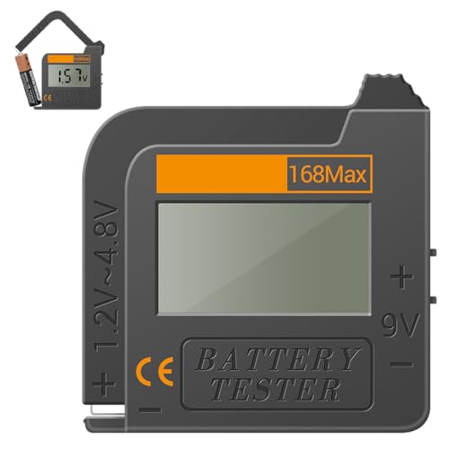 NHQZ Acc Digital Battery Tester Battery Volt Checker Digital Battery Tester for AA AAA C D 9V 1.5V 3V 3.7V Button Cell Batteries Universal Battery Tester Battery Tester Battery Checker 168MAX NHQZ Acc Digital Battery Tester Battery Volt Checker Digital Battery Tester for AA AAA C D 9V 1.5V 3V 3.7V Button Cell Batteries Universal Battery Tester Battery Tester Battery Checker 168MAX von NHQZ