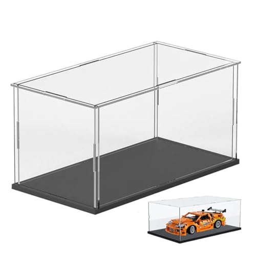 NHQZ Vitrine aus Acryl mitzer Basis, Zusammenbauen Arbeitsplatte Klarer Acrylkasten Organizer Staubdichte Schutzschalter für Action-Figuren Spielzeug, Sammlerstücke von NHQZ