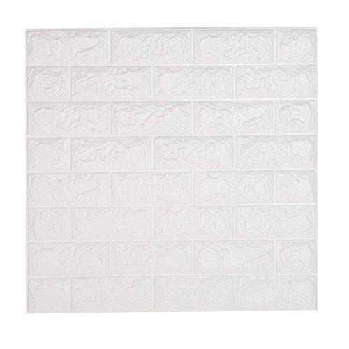 NHSUNRAY 3D Wandpaneele Selbstklebend 3D Ziegel Tapete Selbstklebende Wasserdicht PE Schaum Wanddekoration Wandaufkleber für Schlafzimmer Wohnzimmer Badezimme (60 x 60 cm 5 Stück) von NHSUNRAY