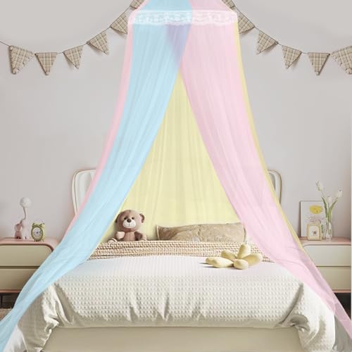 NHTJTHE Moskitonetze Bett,Reise Mückennetz Bett,Hängendes Moskitonetz für Kinderbett,Insektennetz Baldachin für Hängematte Zuhause Reisen Camping Insektenschutz(60 * 250 * 850cm,Color) von NHTJTHE