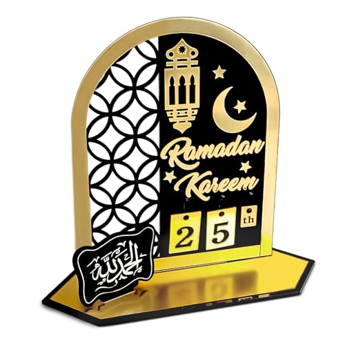 Ramadan Kalender, Ramadan Kalender Kinder, Eid Mubarak Dekoration DIY Ramadan Dekoration, Ramadan Adventskalender, Acryl-Countdown-Kalender Wohnzimmer Ramadan Geschenke für Kinder von NHYDZSZ