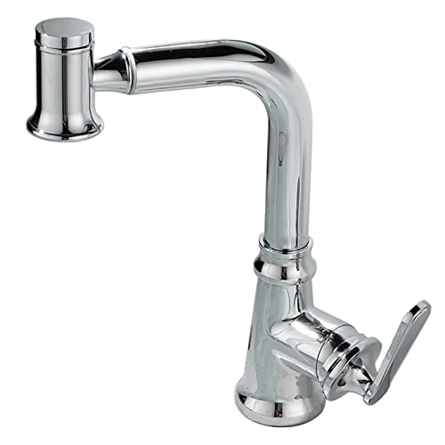 Badezimmer Wasserhahn 360 ° Rotation Küchenspüle mit 2-Mode-Ausziehen Sprühgerät, moderne Eingriff Taillierende Waschtisch Messing Heißer und kaltes Beckenmixer, mattschwarz (Gungrau) von NHYHEHMR