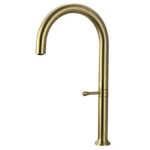 Kitchen Basin Faucet 360° Rotation Stainless Steel Sink Modern Single Handle Cold and Hot Water Mixer Tap for Hotel Public Place,Gun Grey (Brushed Silver) von NHYHEHMR