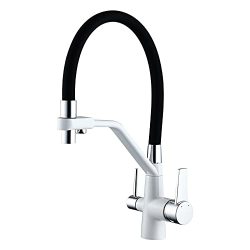 Küchenboden mit Küchenrohrmischer 360 ° Nickel Küchenspüle Mixer, zieht den Chrom Küchenwaschtisch von NHYHEHMR