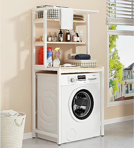NHYHEHMR 3 -stufige Schwarze Waschraumregal über Waschmaschine Trockner Lagerung über Toilettennization Regale mit hängenden Stangenräumen retten Badezimmerregale Einheiten NHYHEHMR 3 -stufige Schwarze Waschraumregal über Waschmaschine Trockner Lagerung über Toilettennization Regale mit hängenden Stangenräumen retten Badezimmerregale Einheiten von NHYHEHMR