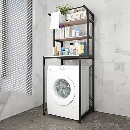 NHYHEHMR 3-stufiges Waschmaschinenregal mit Kleidung Schiene räumlich sparsames Badezimmer Haltbarer Lagerregal Einfacher Baugruppe Hochlaste Kapazität Verbesserte Materialqualität für Wäscheraum NHYHEHMR 3-stufiges Waschmaschinenregal mit Kleidung Schiene räumlich sparsames Badezimmer Haltbarer Lagerregal Einfacher Baugruppe Hochlaste Kapazität Verbesserte Materialqualität für Wäscheraum von NHYHEHMR