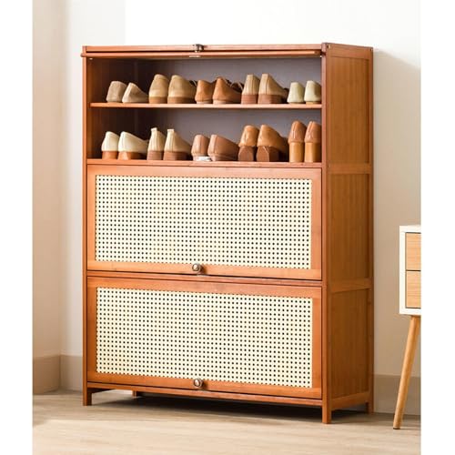 NHYHEHMR Bambusschuhschrank mit Flipentüren, freistehender Schuhspeicher -Organisator für Eingang, Flur, Wohnzimmer, Typ A, 70 * 32 * 73 cm NHYHEHMR Bambusschuhschrank mit Flipentüren, freistehender Schuhspeicher -Organisator für Eingang, Flur, Wohnzimmer, Typ A, 70 * 32 * 73 cm von NHYHEHMR