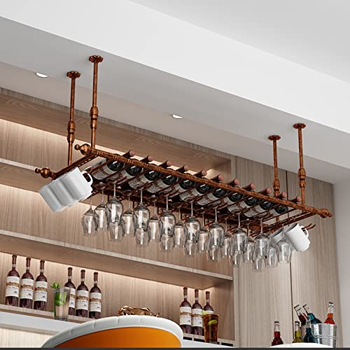 NHYHEHMR Deckenhänge Bar Einheit Hanges Weinregal Verstellbares Höhenstamm -Rack Decke Weinflaschenhalter Industrial Vintage Bar Weinglas Rack Metall Wine Flaschenhalter (Größe: 1 NHYHEHMR Deckenhänge Bar Einheit Hanges Weinregal Verstellbares Höhenstamm -Rack Decke Weinflaschenhalter Industrial Vintage Bar Weinglas Rack Metall Wine Flaschenhalter (Größe: 1 von NHYHEHMR