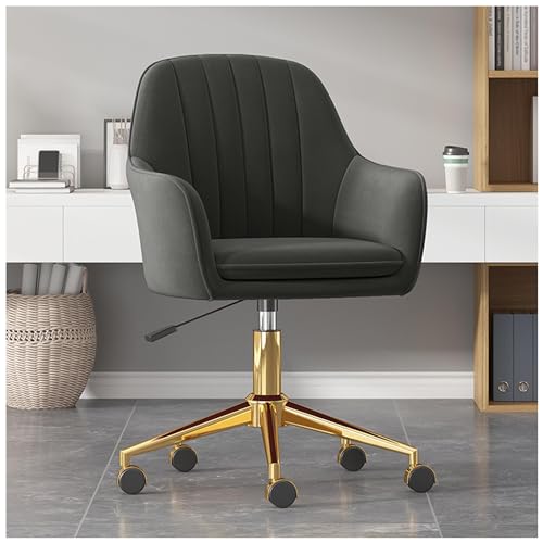 NHYHEHMR Ergonomic Home Office Stuhl 360 ° Drehrollender Schreibtischstuhl mit bequemer Rückenlehne Height Verstellbarer Computer Sessel für Wohnzimmer Schlafzimmer Eitelkeitsstudium von NHYHEHMR