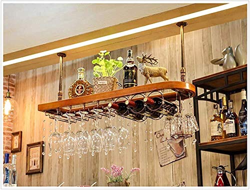 NHYHEHMR Europäische Hänge Weinregal Holz Glas von NHYHEHMR