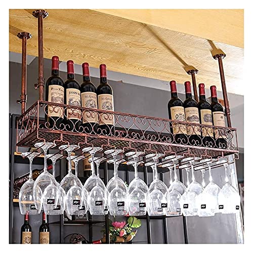 NHYHEHMR Flaschenregal Hängende Weinregal mit Glashalter und Regal, Weinglasregal, verkehrther von NHYHEHMR