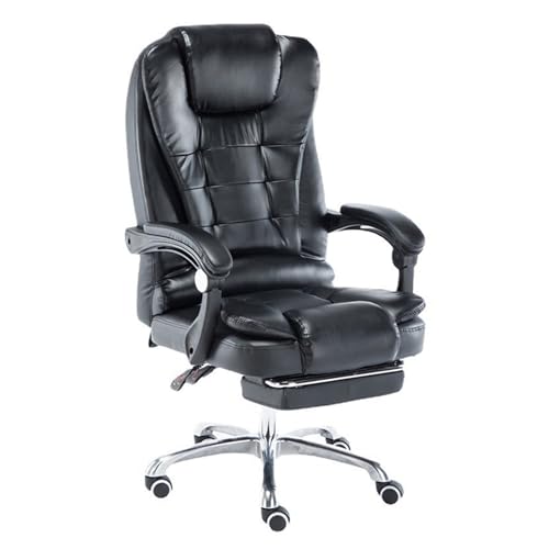 NHYHEHMR Gaming Office Stuhl mit Recline moderner ergonomischer Computerstuhl mit einstellbaren Höhe und Stahlbeinen für Home Office Study Working Executive Wohnzimmer Schlafzimmer Hotel Weiß weiß von NHYHEHMR