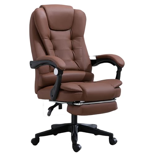 NHYHEHMR Gaming Office Stuhl mit Recline moderner ergonomischer Computerstuhl mit einstellbaren Höhe und Stahlbeinen für Home Office Study Working Executive Wohnzimmer Schlafzimmer Hotel Weiß weiß von NHYHEHMR