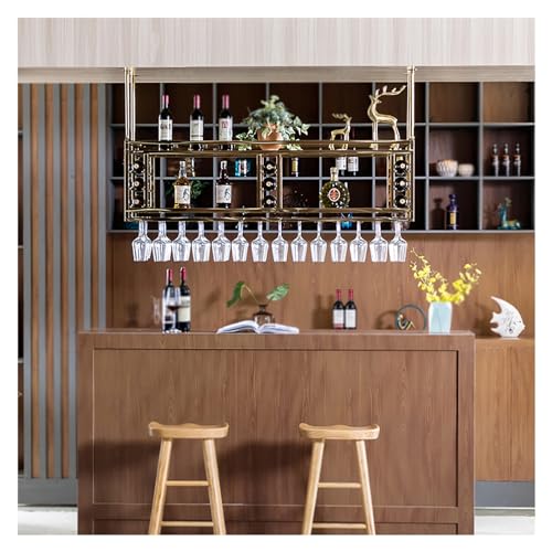 NHYHEHMR Verstellbare Metalldecke Weinglasregal mit f Regale Wandmontage Weinregal Aufbewahrungsausstellungsständer Weinglashalter für Bar Weinregale für Home Bar Decor NHYHEHMR Verstellbare Metalldecke Weinglasregal mit f Regale Wandmontage Weinregal Aufbewahrungsausstellungsständer Weinglashalter für Bar Weinregale für Home Bar Decor von NHYHEHMR