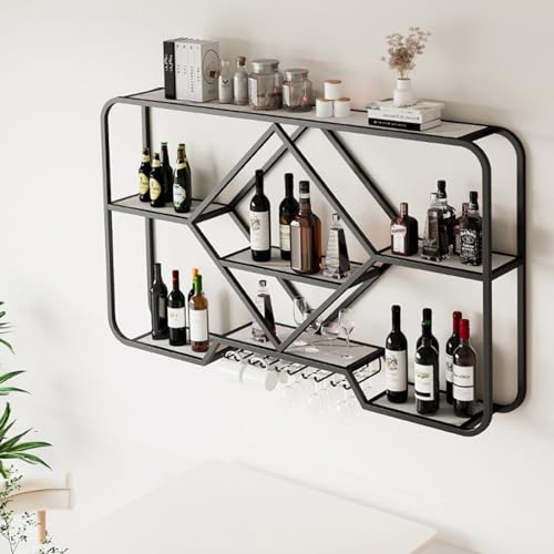 NHYHEHMR Wandflaschen mit wandmontierten Weinflaschen mit hängendes Becher -Rack für stilvolle Home Bar Storage NHYHEHMR Wandflaschen mit wandmontierten Weinflaschen mit hängendes Becher -Rack für stilvolle Home Bar Storage von NHYHEHMR