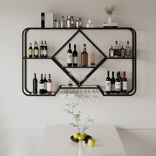 NHYHEHMR Wandmontierte Metallweinregale, Weinglashalter, Moderne Barregale für Spirituosenflaschen, Wandweinregale, hängende multifunktionale Weinprotokolle für Home Bar Dining Room Kit hängen NHYHEHMR Wandmontierte Metallweinregale, Weinglashalter, Moderne Barregale für Spirituosenflaschen, Wandweinregale, hängende multifunktionale Weinprotokolle für Home Bar Dining Room Kit hängen von NHYHEHMR