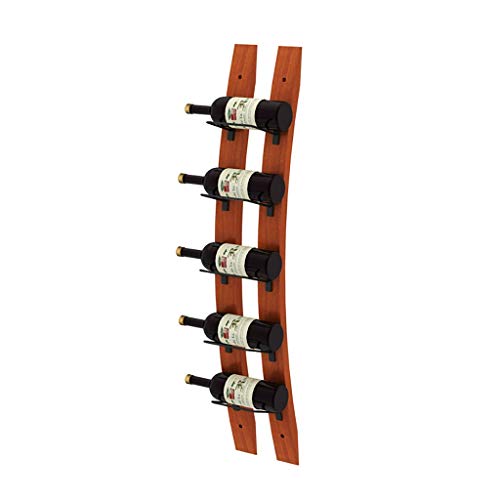 NHYHEHMR Wandmontierte Weinregal - Weinflaschenhalter Handtuchregal, 5 Weinflaschenregalhalter Regal Rustikale Holzwand Weinregal Weinregale Weinständer von NHYHEHMR