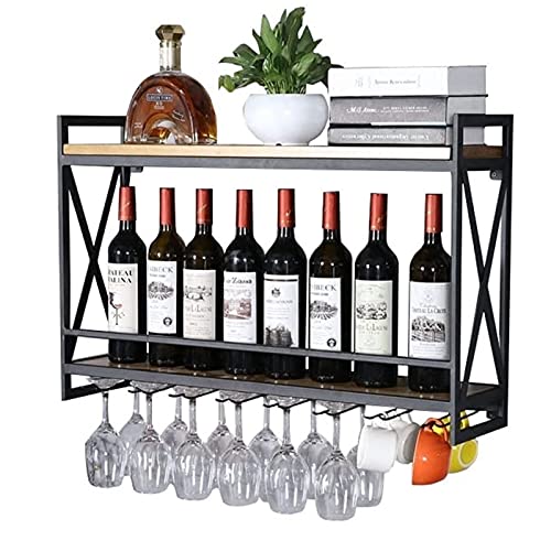 NHYHEHMR Weinregal Wandmontage Weinhalter Metall und Holz | Weinprotokollweinflaschenhalter mit Glashalter hängen Stielregal Racks Bar Wall Weindekor, Restaurants, Küchen NHYHEHMR Weinregal Wandmontage Weinhalter Metall und Holz | Weinprotokollweinflaschenhalter mit Glashalter hängen Stielregal Racks Bar Wall Weindekor, Restaurants, Küchen von NHYHEHMR
