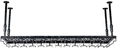 NHYHEHMR Weinregale, verstellbare Höhe, Deckenmontage Hanging Weinflaschenhalter Metall Eisenweinhalter Hoch Tassenhalter Weinregal Display Rack Weinlader Wandmontage/Schwarz/120 * 35 cm NHYHEHMR Weinregale, verstellbare Höhe, Deckenmontage Hanging Weinflaschenhalter Metall Eisenweinhalter Hoch Tassenhalter Weinregal Display Rack Weinlader Wandmontage/Schwarz/120 * 35 cm von NHYHEHMR