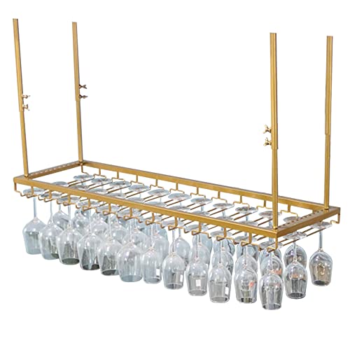 NHYHEHMR Wine Display Rack Deckenregal - Deckenhänge Weinregal, Deckenweinglasregal, verstellbare Hängemetall -Weinhalterschrank, schwimmende, Wand montierte Lagerregale NHYHEHMR Wine Display Rack Deckenregal - Deckenhänge Weinregal, Deckenweinglasregal, verstellbare Hängemetall -Weinhalterschrank, schwimmende, Wand montierte Lagerregale von NHYHEHMR