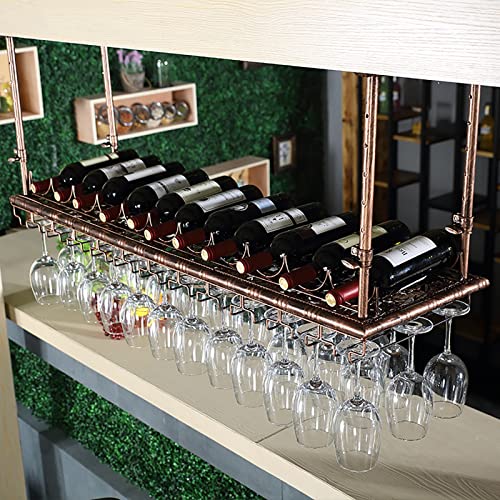 NHYHEHMR Wine Display Rack Deckenweinglasregal, hängende Weinregal mit Glashalter und Regal, Metallweinregal, 2 Arten Glasthenhalter, hängende Stammwaren -Goblet -Weinglashalter NHYHEHMR Wine Display Rack Deckenweinglasregal, hängende Weinregal mit Glashalter und Regal, Metallweinregal, 2 Arten Glasthenhalter, hängende Stammwaren -Goblet -Weinglashalter von NHYHEHMR