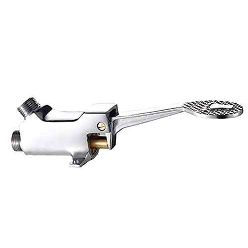 Wasserhähne, verdicken Bad Foot Factory Foot Tap Factory Foot Wasserhahn einzelner kalter Kupfer-Pedaloberflächen-Wasser-Tap-Schalter mit Zubehör/Fußventil plus Einzelhahn (Fußventil plus Einzelhack) von NHYHEHMR