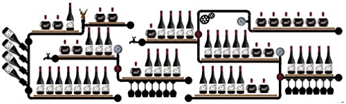 Weinregal, Weinregal Wandmontierter Metall Weinglas Rack Rohr Hangflaschenhalter Holz schwimmendes Regal Industrie antike dekorative Ausstellungsregal mit Lampe für Weinkeller, Bar, Familienheim Weinregal, Weinregal Wandmontierter Metall Weinglas Rack Rohr Hangflaschenhalter Holz schwimmendes Regal Industrie antike dekorative Ausstellungsregal mit Lampe für Weinkeller, Bar, Familienheim von NHYHEHMR