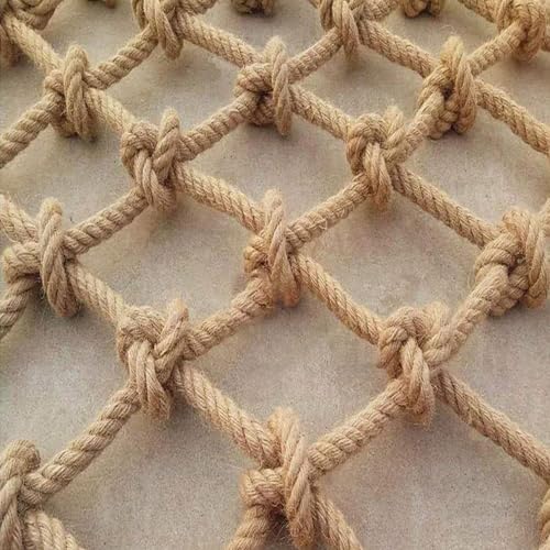 Climbing Netting Mesh Geflochtenes Seilnetz, Hanfseil Kletternetz, Kindertreppe Anti-fallen Balkon Sicherheitsnetz, Foto Wanddekoration Partition Deckennetz, Gartenzaunnetz(Size:2*3M(7*10ft)) von NIANTONG