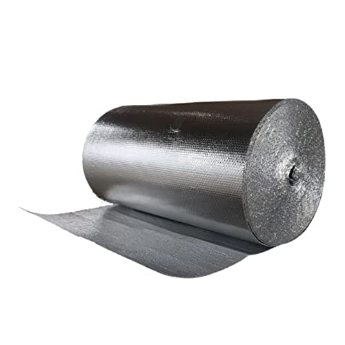 NIANTONG Isolierfolie Dämmfolie 1x30M Selbstklebend Doppelte Alu-Luftpolsterfolie Perfekte Heizkörper Reflektionsfolie Dachisolierung Camper Isolierung oder als Wärmeschutzfolie(Size:1x30m) von NIANTONG