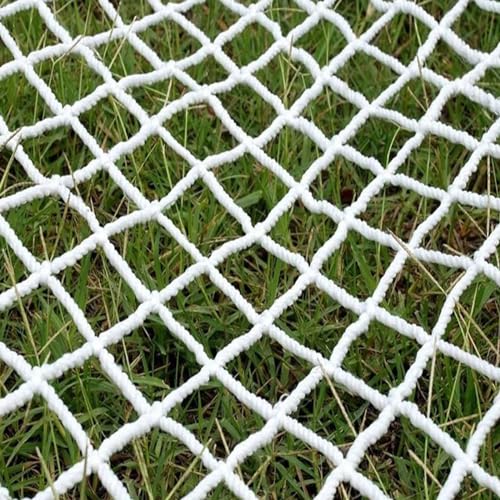 Weiß Sicherheitsnetz Kinder-Schutznetz, 5cm Ineinander Greifen-Netz For Kinder Haustiere Spielzeug Schutz, Anti-fällt Balkon Treppe Geländer Net, Außen Patios Zaun-Netz(Size:1x1m(3x3ft),Color:weiß) von NIANTONG