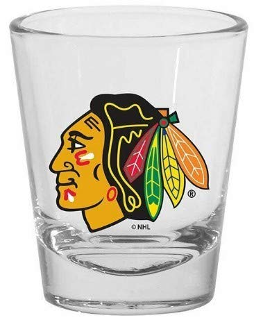 Chicago Blackhawks rundes Schnapsglas mit Team-Logo, 42,5 ml von NIANWUDU