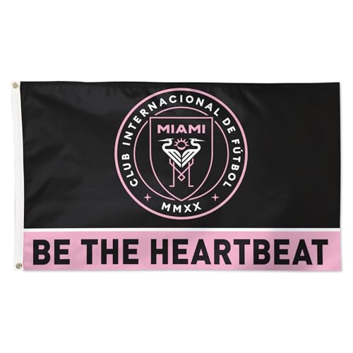 Inter Miami Flagge, Lizenzprodukt, 152 x 91 cm, mit Slogan von NIANWUDU