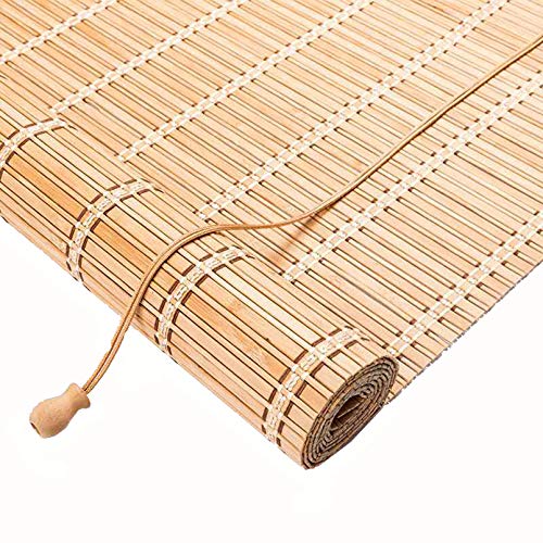 Bambusrollo Rollos,Pavillon Patio Rollläden Jalousie mit Haken,Teestube Trennwand 70% Blackout-Sonnenschutz,Bambus Vorhang für Garten Pergola Veranda Balkon im Freien,Anpassbar (50x80cm/20x32in) von NIANXINN