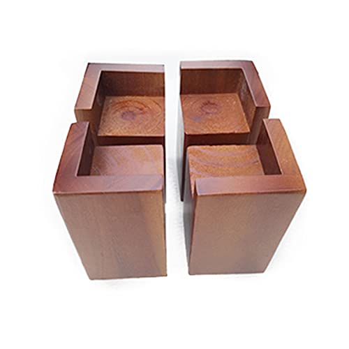 NIANXINN 4 Stück Massivholz Betterhöhung Möbelerhöher Tischerhöher Möbelerhöhung Bed Riser,Natürliche Kiefer Möbelfüße,für Sofa Couch Tisch Stuhl Schreibtisch oder Möbelbeine,Last 500kg (5x5x8cm) von NIANXINN