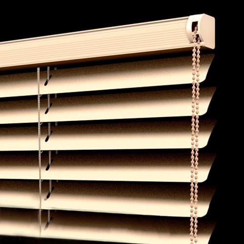 NIANXINN Aluminium Jalousie,Gold,25mm Metall Lamellen,Home-Office Alu Jalousien Rollo Plissee,Sichtschutz,Lichtschutz Fensterjalousie,Anpassbar Farbe/Größe,Breite × Höhe (180cm x 130cm) von NIANXINN