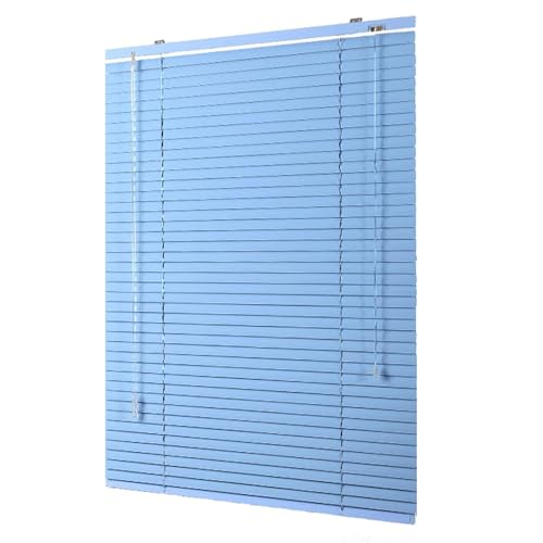 NIANXINN Aluminium-Jalousie,Verdunkelung Fensterjalousien,Blaue 25mm Metall Lamellen Tür Fenster Rollo Jalousette,Wand- und Deckenmontage,Anpassbar Farbe,Breite x Höhe (120cm x 220cm) von NIANXINN