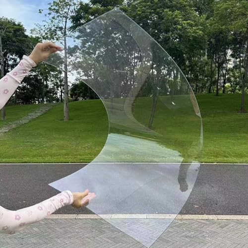 NIANXINN Polycarbonat Dachplatte,Transparente Acrylplatte,1,2mm Dick Transparent PC Platte,UV-beständig & Bruchsicher,Für Gewächshäuser,Frühbeet & Carport,Leicht zu Schneiden (156cm x 1m) von NIANXINN