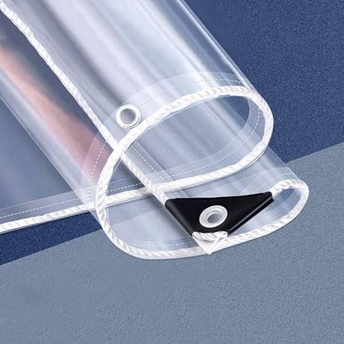 NIANXINN Wasserdicht Abdeckplane Faltbar Außenbereich Gewächshaus Gartenmöbel PVC Plane Transparent mit Ösen,UV-beständig,Reißfest,0,35mm Dicke Wetterfeste Plane,Anpassbar (80cm x 200cm) von NIANXINN