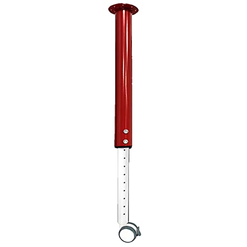 Teleskop Möbelfüße Tischbeine,1 Stück Verstellbare Metall Möbelfüsse,Eisen Push-Pull-Lift Büro Esstische Schrankbeine Bar Schreibtischbeine Stützfuss,mit Rollen (40-62cm,Red) von NIANXINN