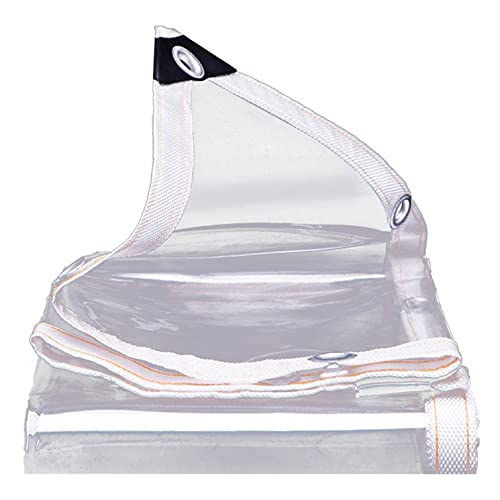 Transparente PVC-Plane Wasserdicht,mit Ösen,Staubdicht,Reiß- Und Kältebeständige Abdeckung,0,3mm Schweres Winddichtes Haus,Gewächshau Svorhang,Freien,Camping,Regenschutz Abdeckplane (2x2.4m) von NIANXINN