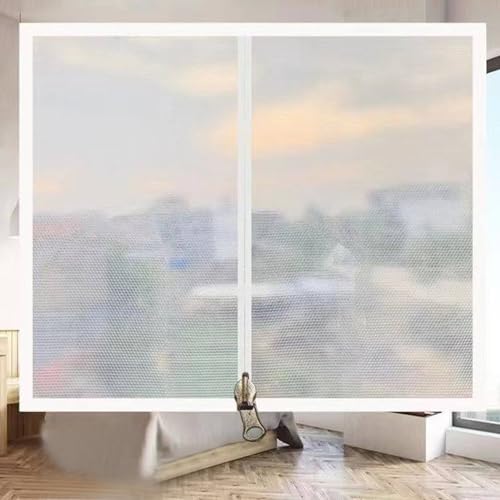 Wärmeschutzvorhang für Fenstern,Thermo Vorhang Isolier Schutz Panel,Fenster-Isolierfolie,Kälteschutz Wärmeschutz im Winter Dichtungfür Fenster,mit Reißverschluss,Breite x Höhe (140cm x 150cm) von NIANXINN